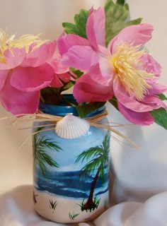 Tropical Beach Vase